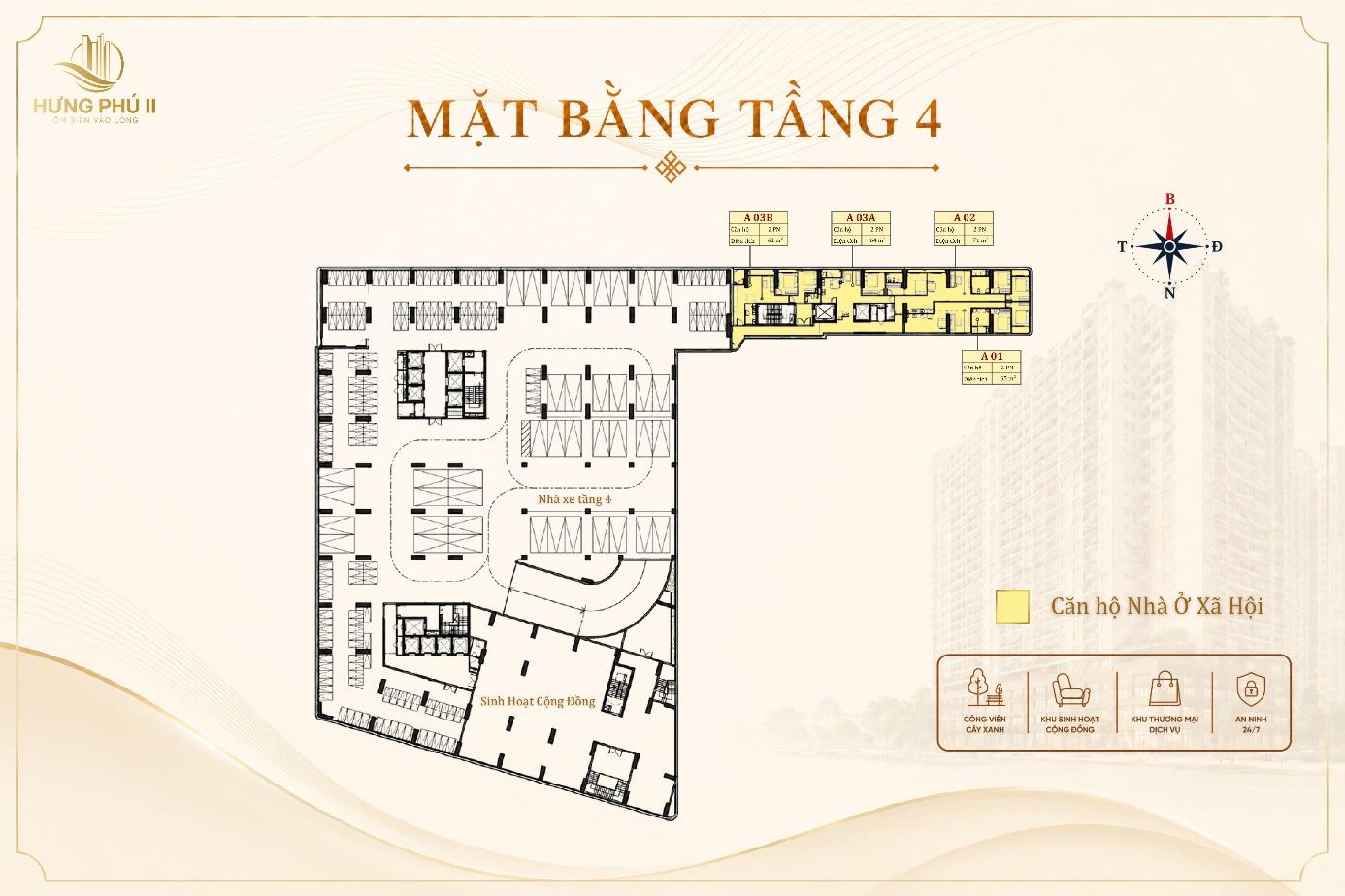 Mặt bằng tầng 4