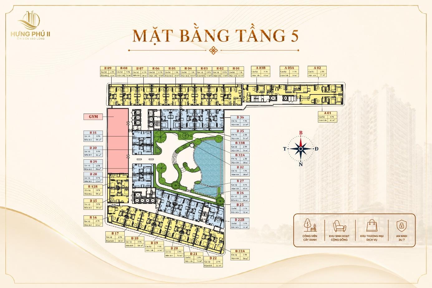 Mặt bằng tầng 5